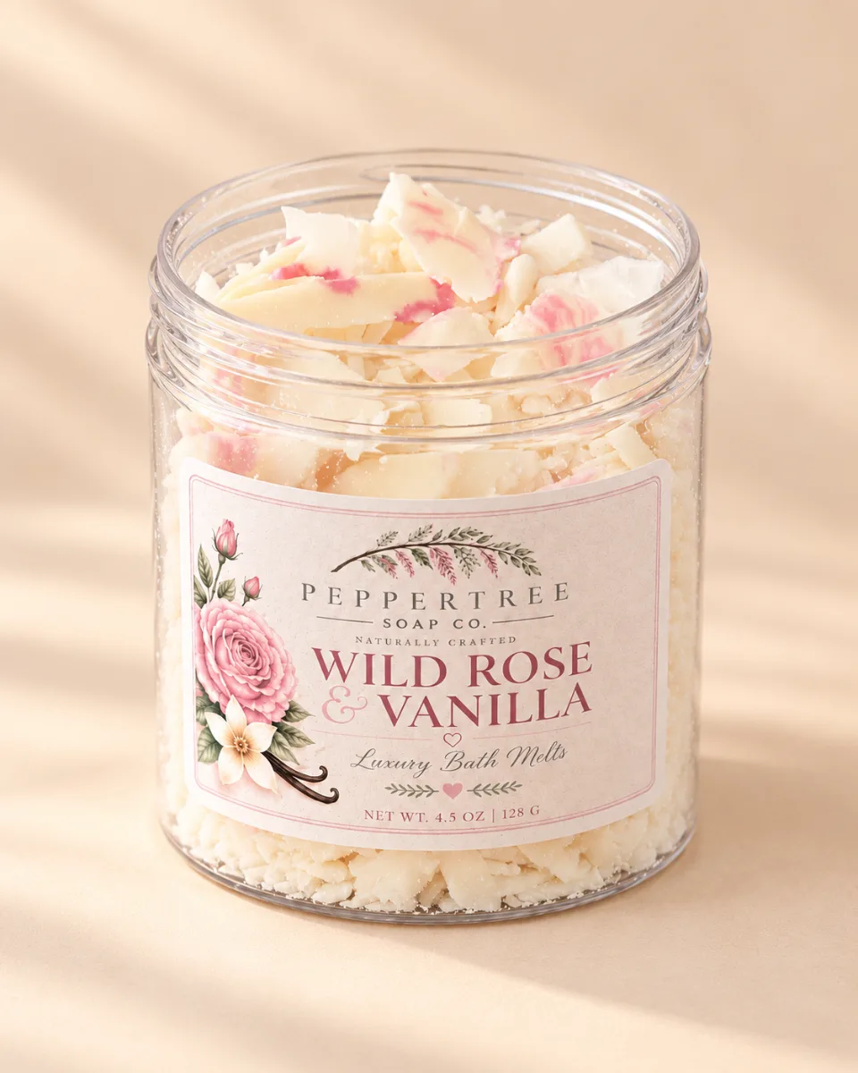 Wild Rose & Vanilla Bath Melts 4.5 oz — alternate view
