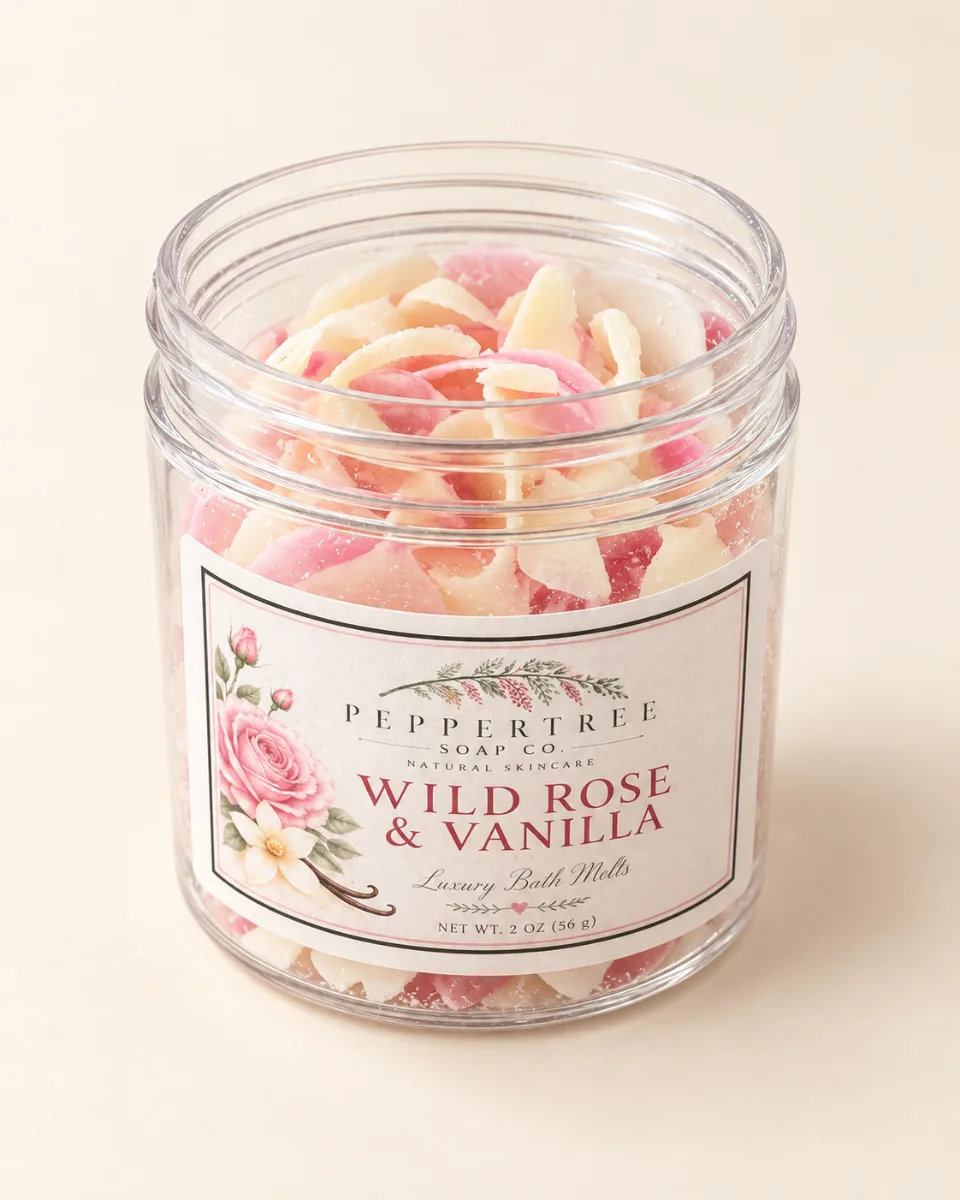 Wild Rose & Vanilla Bath Melts 2 oz — alternate view
