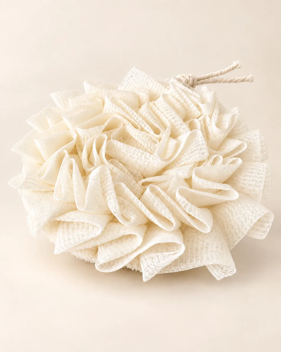 Soap Loofah Pouch (Cream)