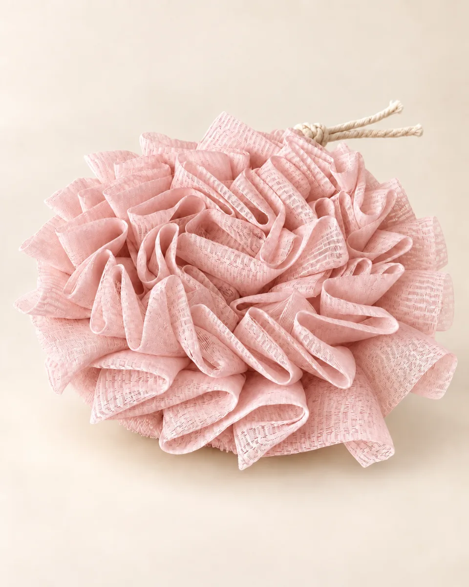 Soap Loofah Pouch (Pink)
